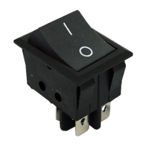 GBC 24.2306.20 - On-off bipolar toggle switch black  Switches